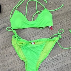 Victoria Secret lime green swimsuit size M